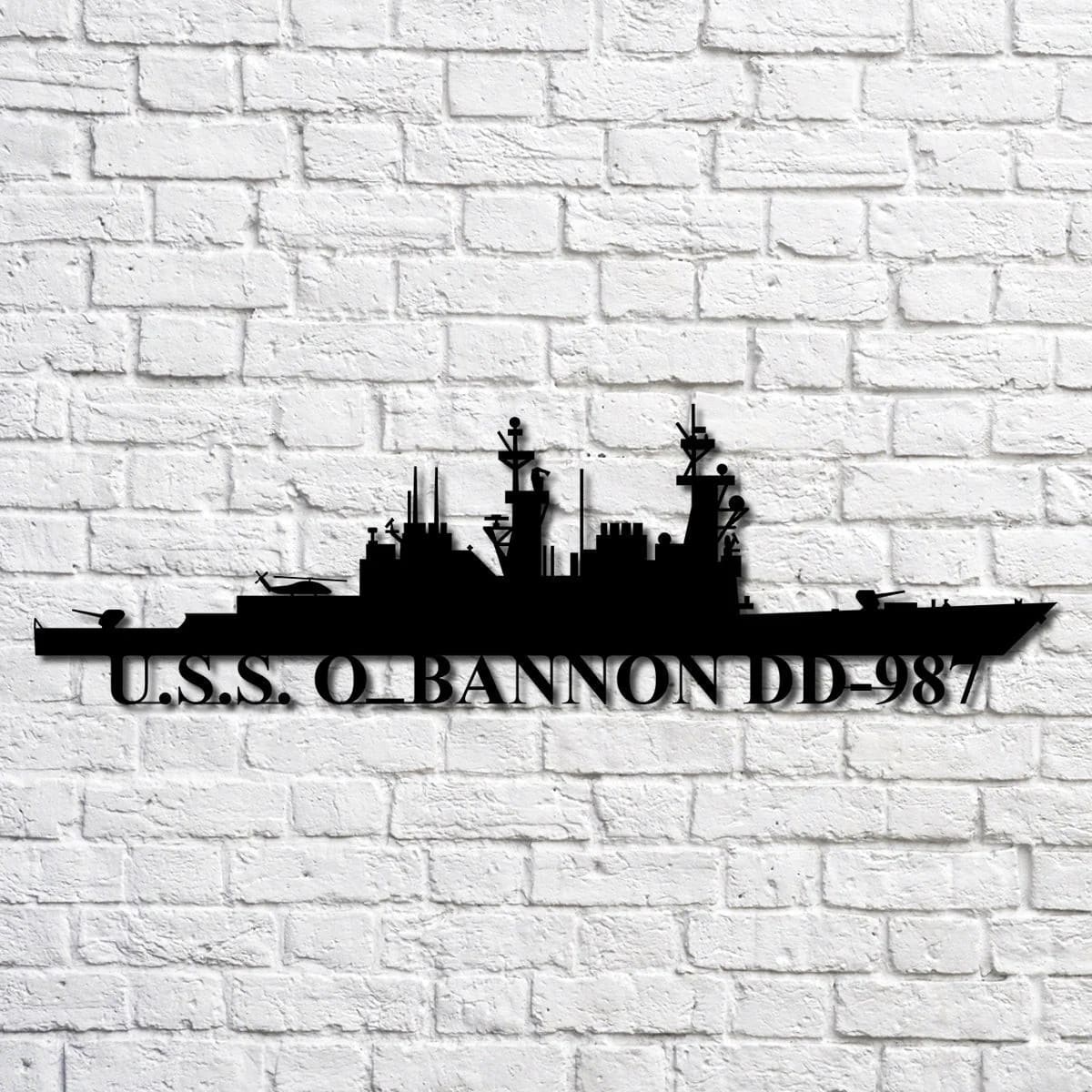 Us Navy Metal Sign, Veteran Signs, Uss O bannon Dd987 Navy Ship Metal Art, Metal Sign, Metal Sign Decor, Metal Navy Signs