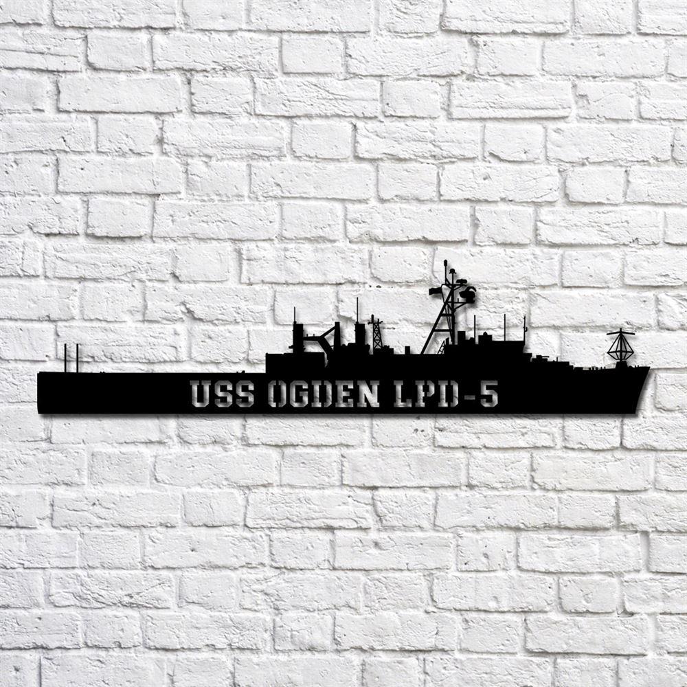 Us Navy Metal Sign, Veteran Signs, Uss Ogden Lpd5 Navy Ship Metal Art, Metal Sign, Metal Sign Decor, Metal Navy Signs