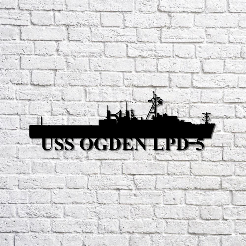 Us Navy Metal Sign, Veteran Signs, Uss Ogden Lpd5 Navy Ship Metal Sign, Metal Sign, Metal Sign Decor, Metal Navy Signs