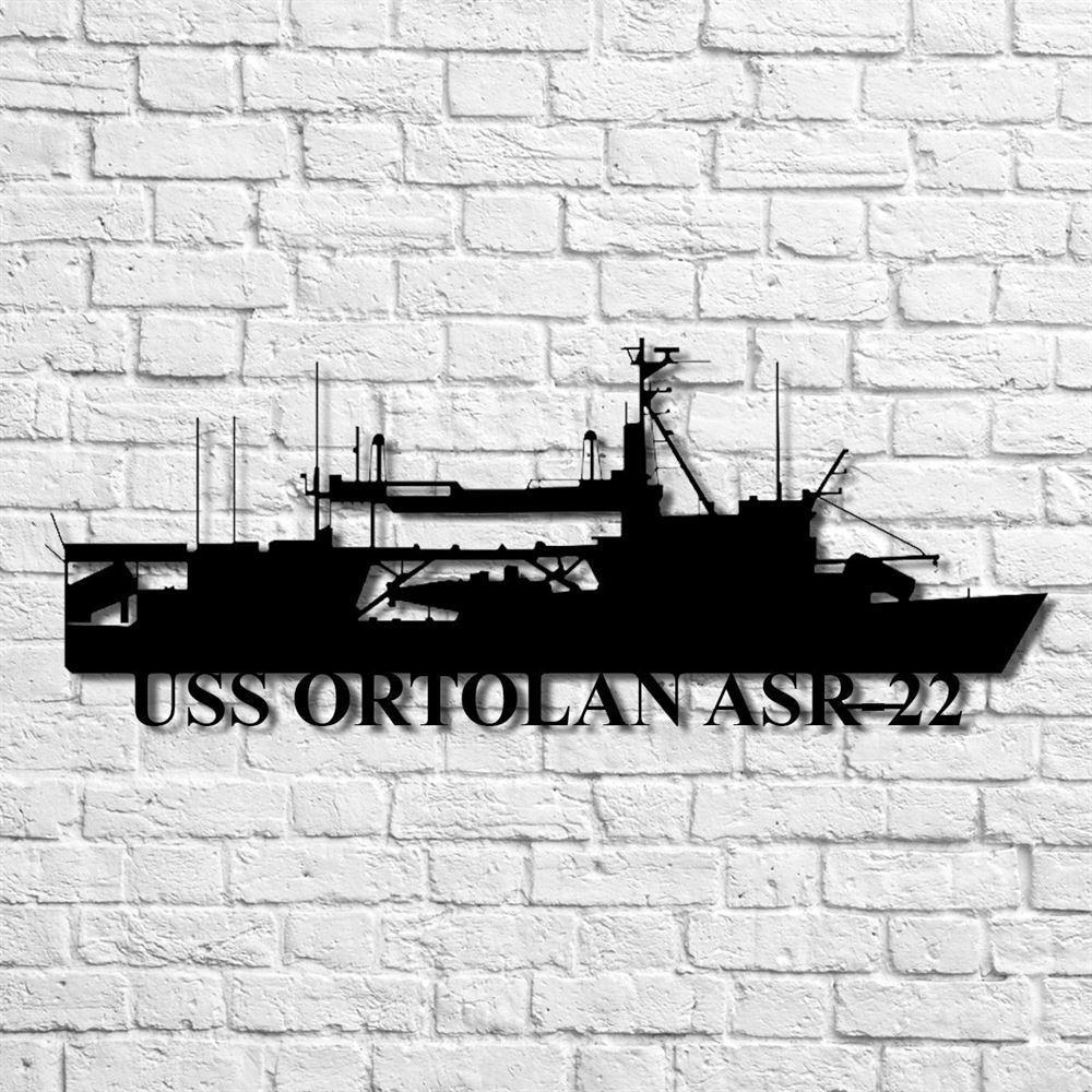 Us Navy Metal Sign, Veteran Signs, Uss Ortolan Asr22 Navy Ship Metal Art, Metal Sign, Metal Sign Decor, Metal Navy Signs