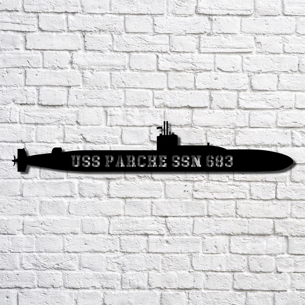 Us Navy Metal Sign, Veteran Signs, Uss Parche Ssn 683 Navy Ship Metal Art, Metal Sign, Metal Sign Decor, Metal Navy Signs