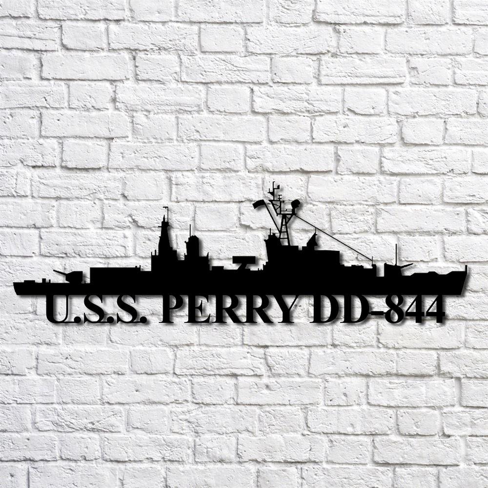Us Navy Metal Sign, Veteran Signs, Uss Perry Dd844 Navy Ship Metal Art, Metal Sign, Metal Sign Decor, Metal Navy Signs