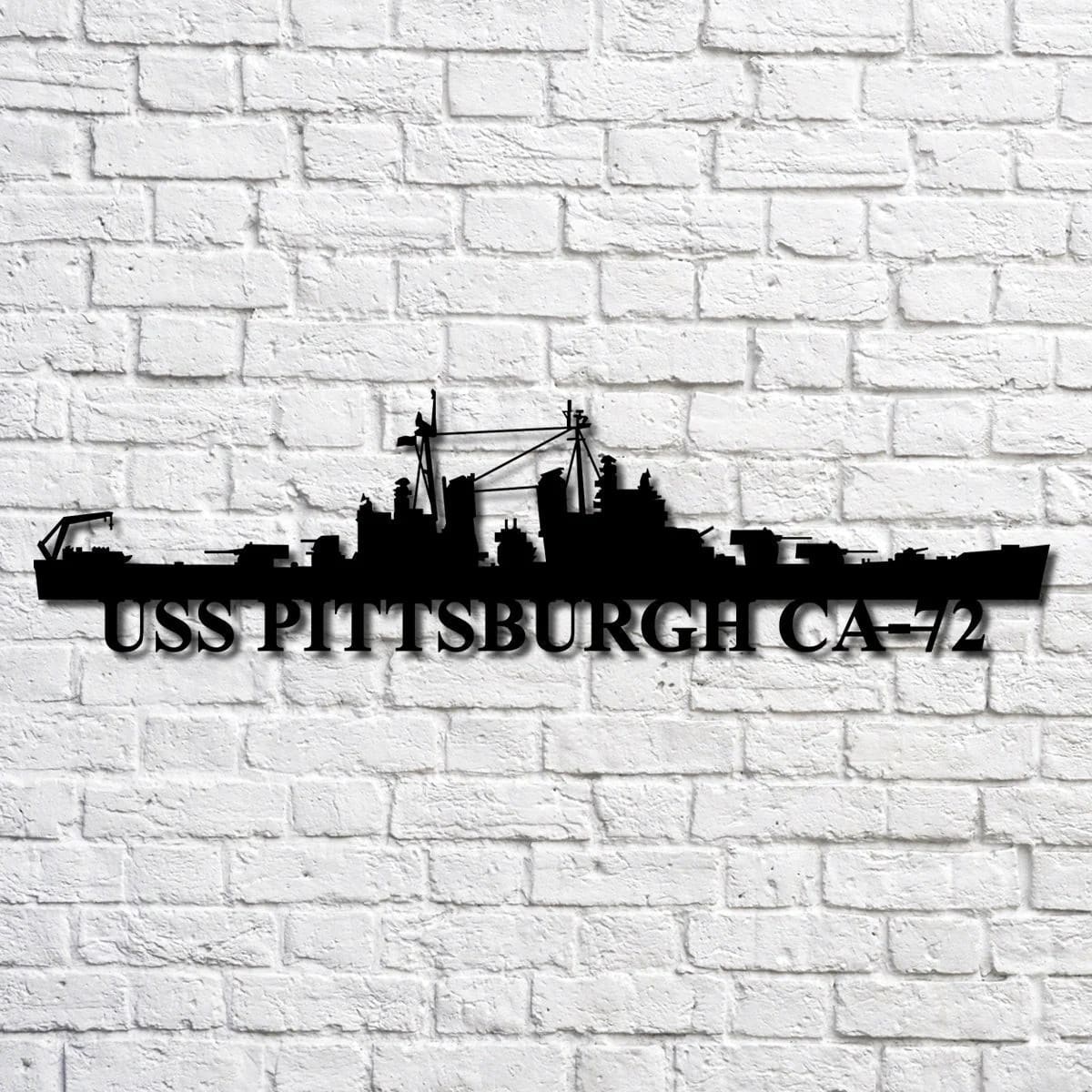 Us Navy Metal Sign, Veteran Signs, Uss Pittsburgh Ca72 Navy Ship Metal Art, Metal Sign, Metal Sign Decor, Metal Navy Signs