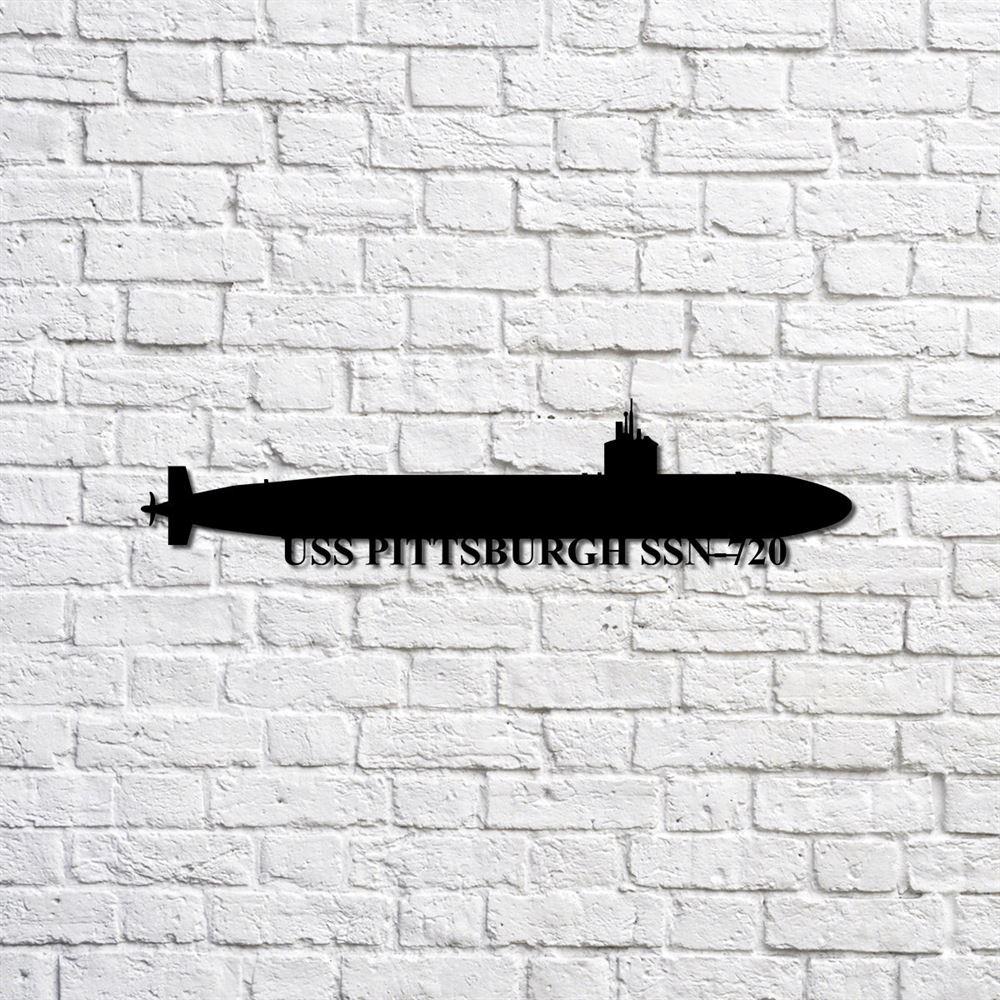 Us Navy Metal Sign, Veteran Signs, Uss Pittsburgh Ssn720 Navy Ship Metal Sign, Metal Sign, Metal Sign Decor, Metal Navy Signs