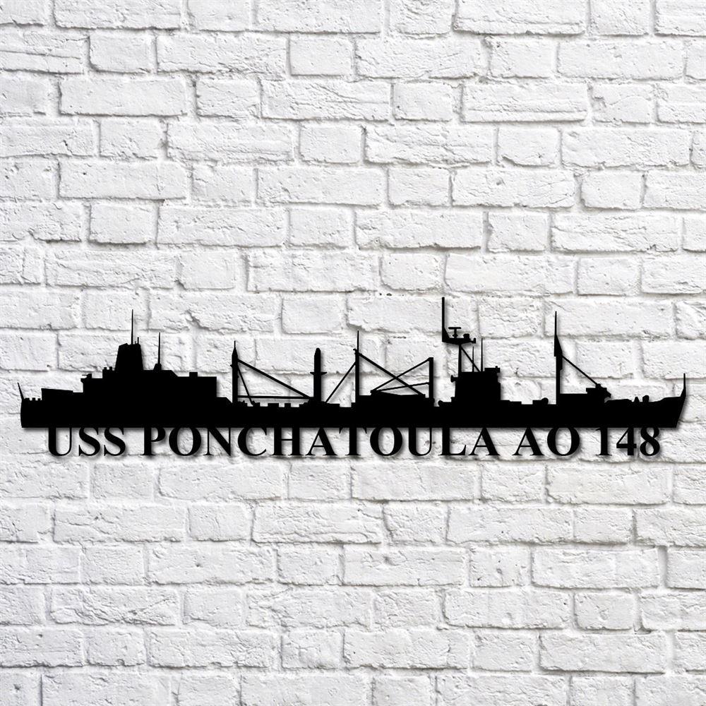 Us Navy Metal Sign, Veteran Signs, Uss Ponchatoula Ao 148 Navy Ship Metal Art, Metal Sign, Metal Sign Decor, Metal Navy Signs