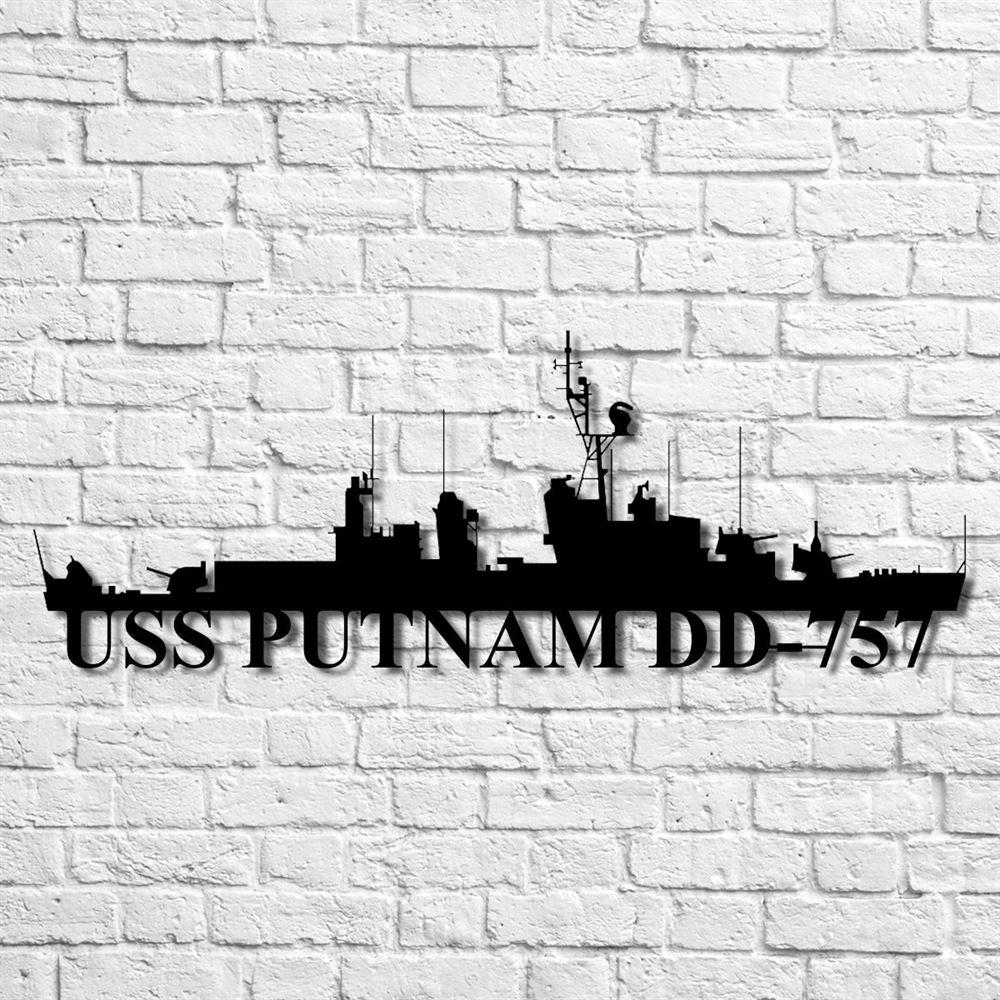 Us Navy Metal Sign, Veteran Signs, Uss Putnam Dd757 Navy Ship Metal Art, Metal Sign, Metal Sign Decor, Metal Navy Signs
