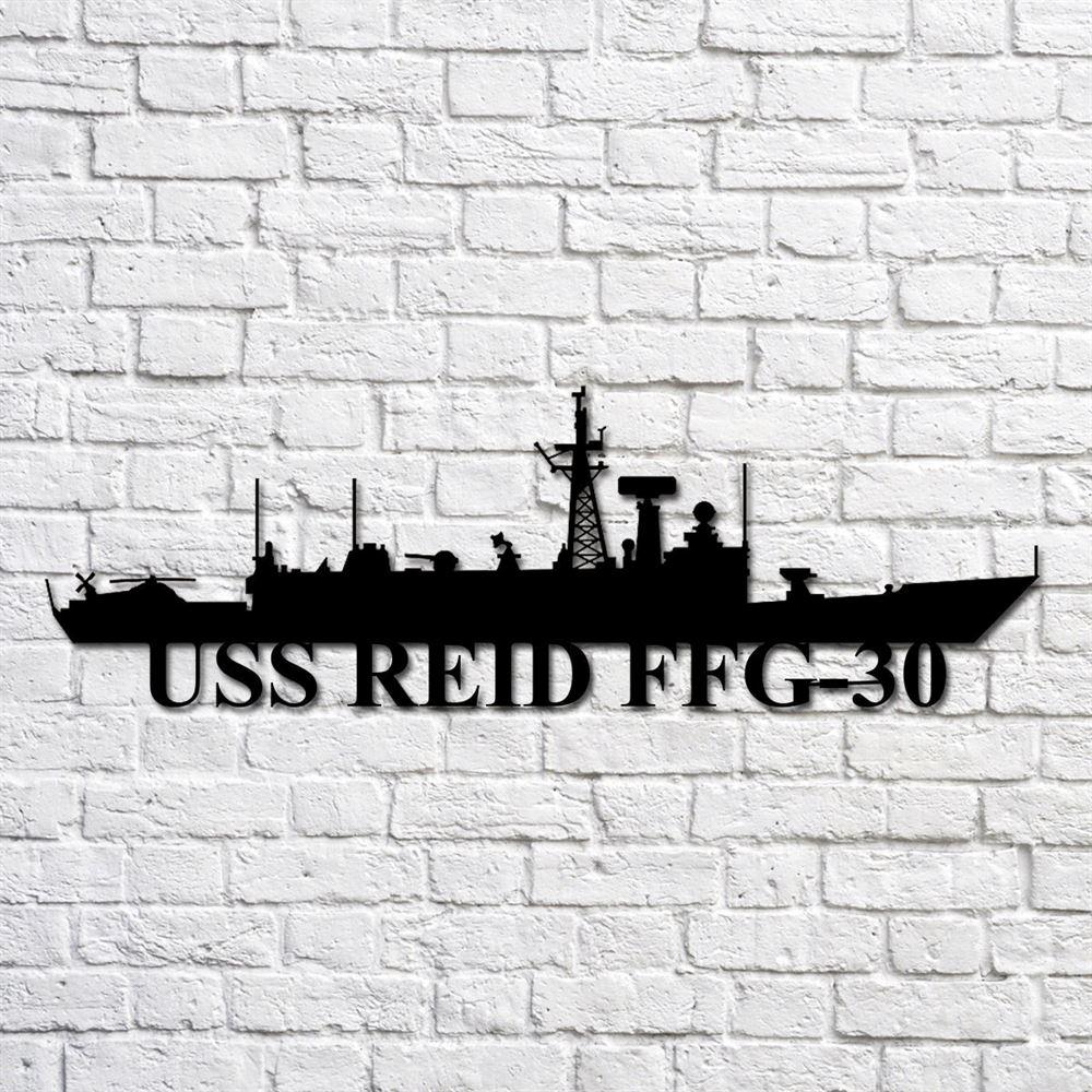 Us Navy Metal Sign, Veteran Signs, Uss Reid Ffg30 Navy Ship Metal Art, Metal Sign, Metal Sign Decor, Metal Navy Signs