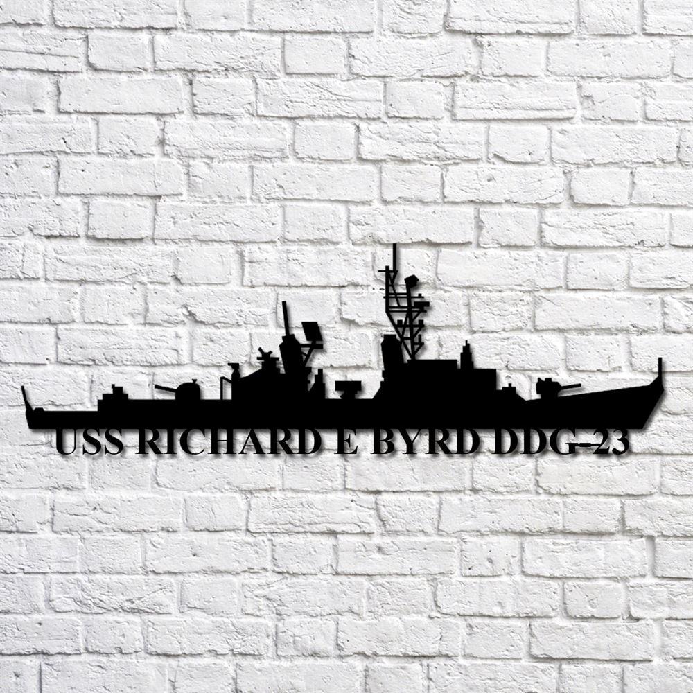 Us Navy Metal Sign, Veteran Signs, Uss Richard E Byrd Ddg 23 Navy Ship Metal Art, Metal Sign, Metal Sign Decor, Metal Navy Signs