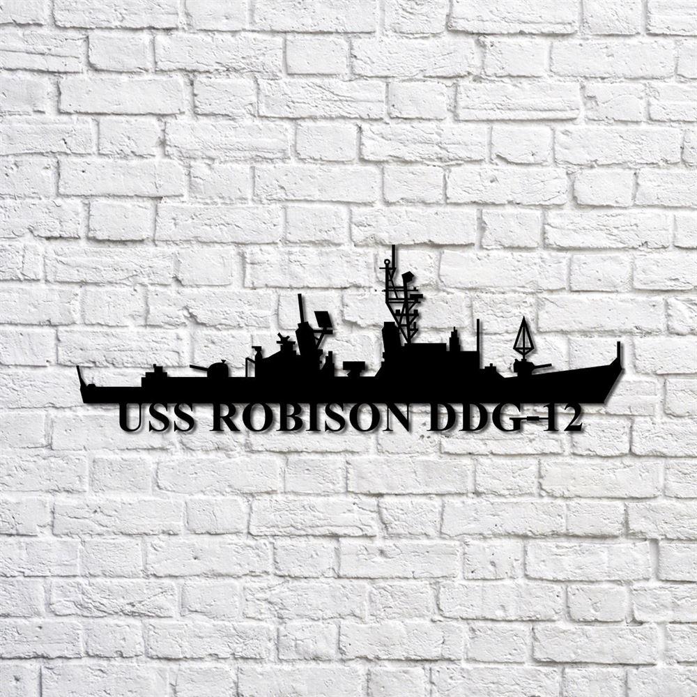 Us Navy Metal Sign, Veteran Signs, Uss Robison Ddg12 Navy Ship Metal Sign, Metal Sign, Metal Sign Decor, Metal Navy Signs