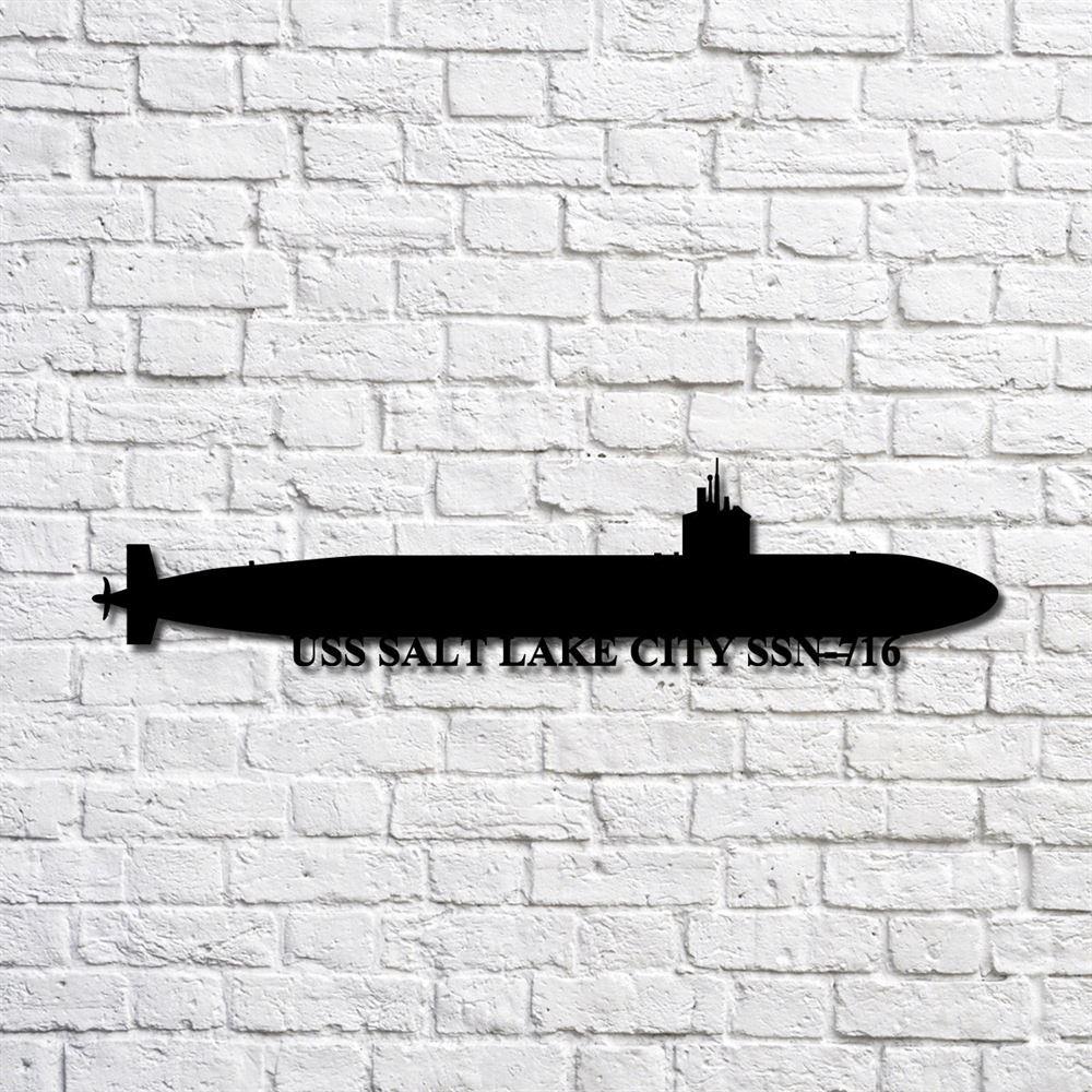 Us Navy Metal Sign, Veteran Signs, Uss Salt Lake City Ssn 716 Navy Ship Metal Art, Metal Sign, Metal Sign Decor, Metal Navy Signs