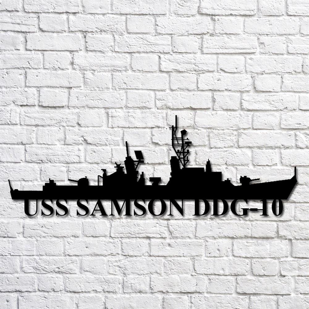 Us Navy Metal Sign, Veteran Signs, Uss Samson Ddg10 Navy Ship Metal Art, Metal Sign, Metal Sign Decor, Metal Navy Signs