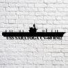 Us Navy Metal Sign, Veteran Signs, Uss Saratoga Cvcva60 Navy Ship Metal Art, Metal Sign, Metal Sign Decor, Metal Navy Signs