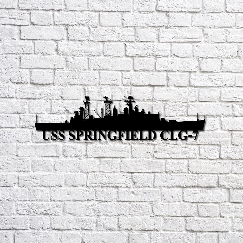 Us Navy Metal Sign, Veteran Signs, Uss Springfield Clg7 Navy Ship Metal Sign, Metal Sign, Metal Sign Decor, Metal Navy Signs