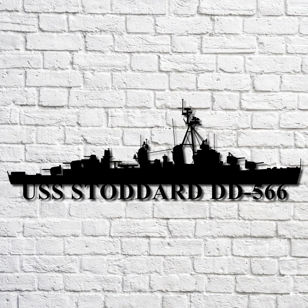Us Navy Metal Sign, Veteran Signs, Uss Stoddard Dd566 Navy Ship Metal Art, Metal Sign, Metal Sign Decor, Metal Navy Signs