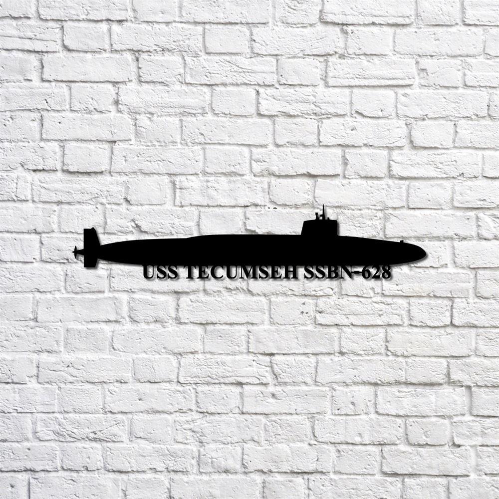 Us Navy Metal Sign, Veteran Signs, Uss Tecumseh Ssbn628 Navy Ship Metal Sign, Metal Sign, Metal Sign Decor, Metal Navy Signs