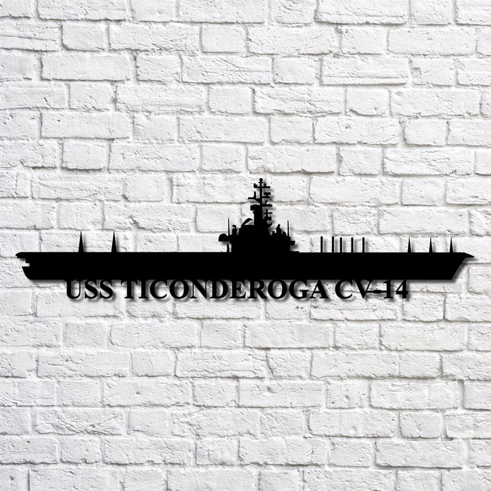 Us Navy Metal Sign, Veteran Signs, Uss Ticonderoga Cv14 V2 Navy Ship Metal Art, Metal Sign, Metal Sign Decor, Metal Navy Signs