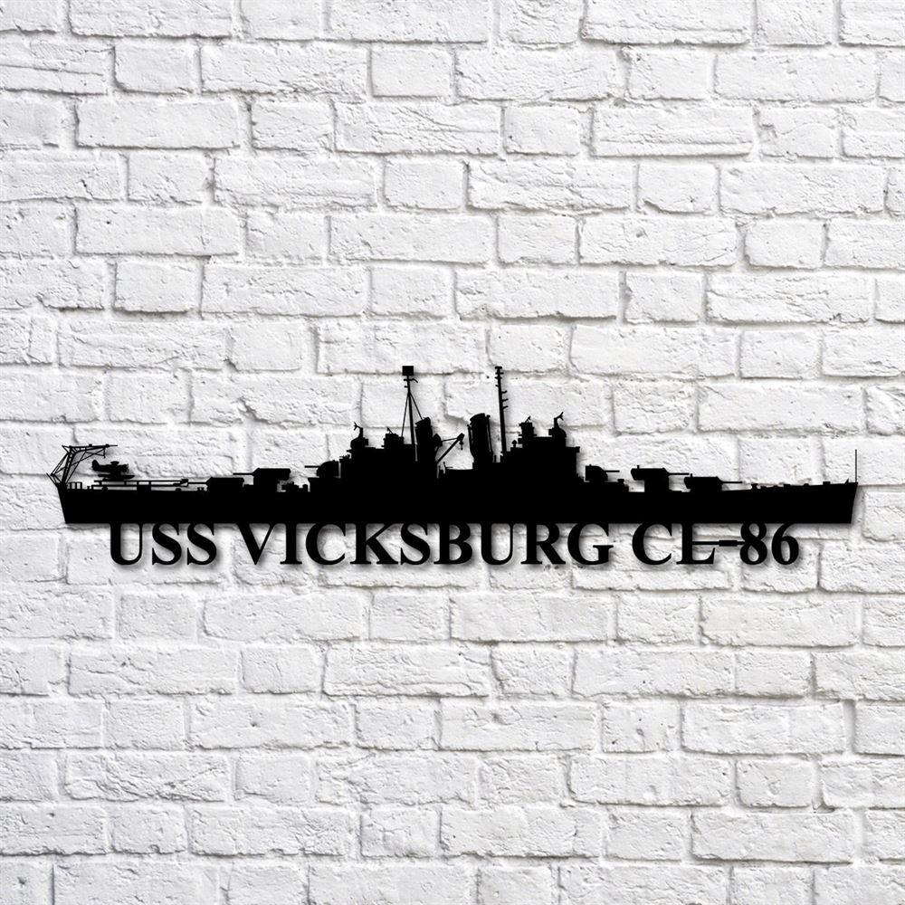 Us Navy Metal Sign, Veteran Signs, Uss Vicksburg Cl86 Navy Ship Metal Art, Metal Sign, Metal Sign Decor, Metal Navy Signs
