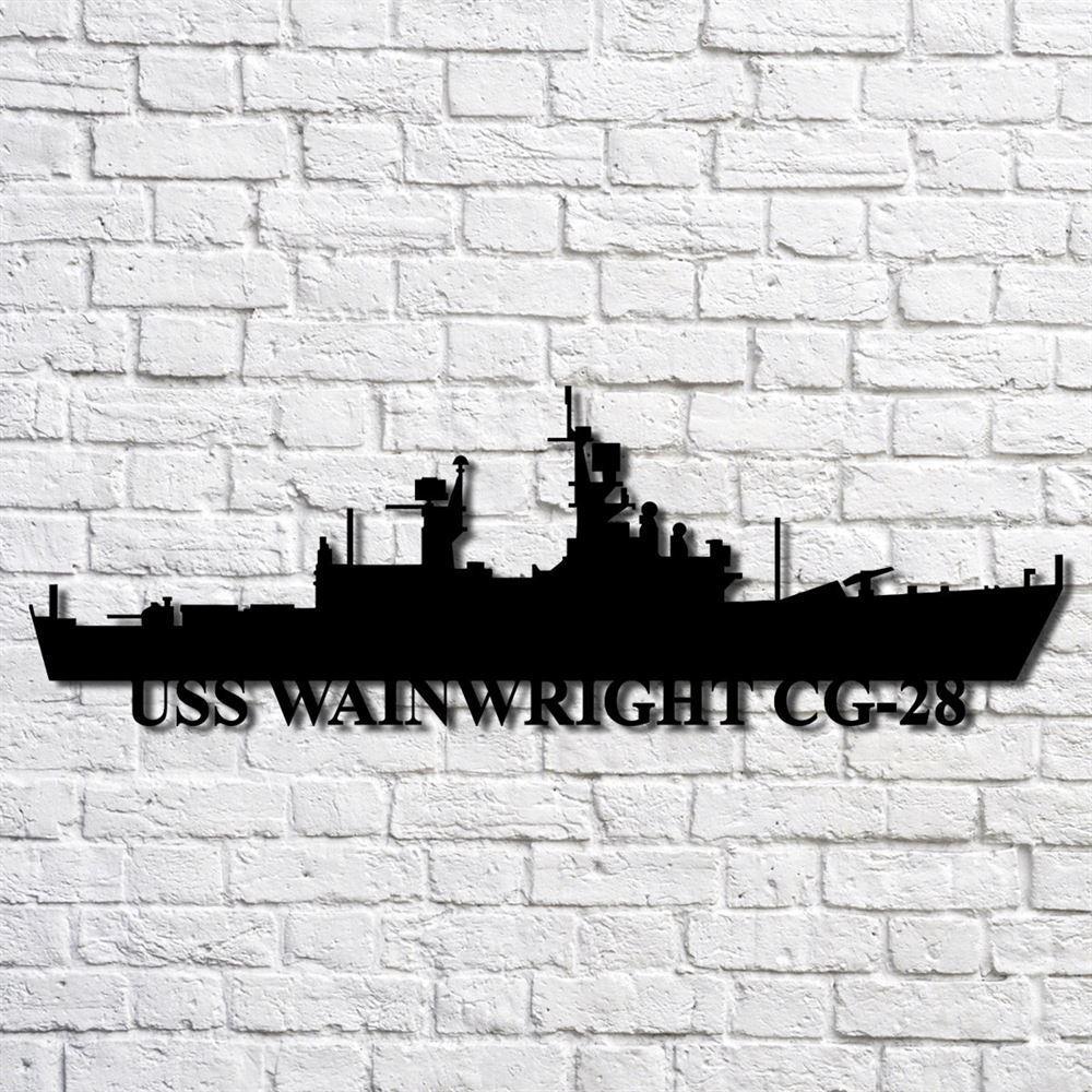 Us Navy Metal Sign, Veteran Signs, Uss Wainwright Cg28 Navy Ship Metal Art, Metal Sign, Metal Sign Decor, Metal Navy Signs