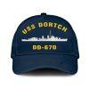 Us Navy Veteran Cap, Embroidered Cap, Uss Dealey De-1006 Classic Embroidered Cap, 3D Embroidered Hats, Mens Navy Cap