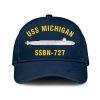 Us Navy Veteran Cap, Embroidered Cap, Uss Mississippi Ssn-782 Classic Embroidered Cap, 3D Embroidered Hats, Mens Navy Cap