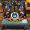 Veteran Bedding Set, US Military Services Army Veteran Bedding Set, Quilt Bedding Set, American Flag Bedding Set