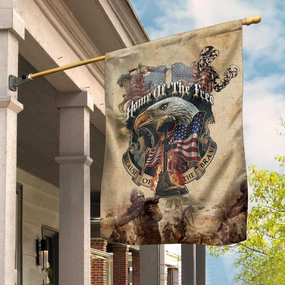 Veteran Day Flag, Premium Home Of The Free Veteran Flag, Us Flag Veterans Day, American Flag Veterans Day