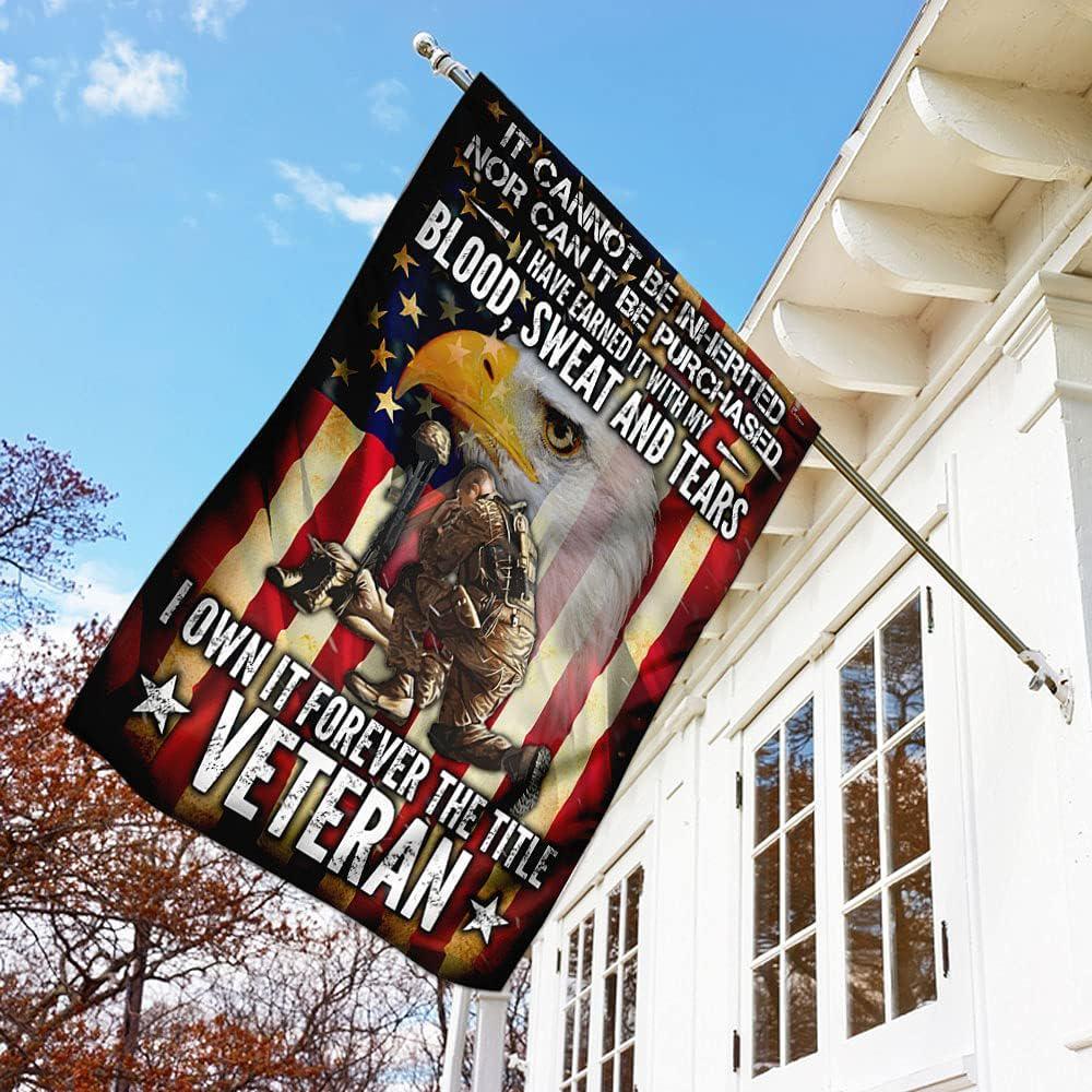 Veteran Flag, Forever The Title Veteran Flag, American Flag, Veteran Decoration Outdoor Flag