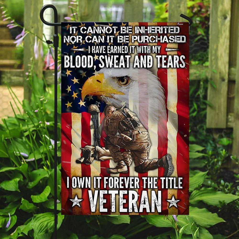 Veteran Flag, Forever The Title Veteran Flag, American Flag, Veteran Decoration Outdoor Flag