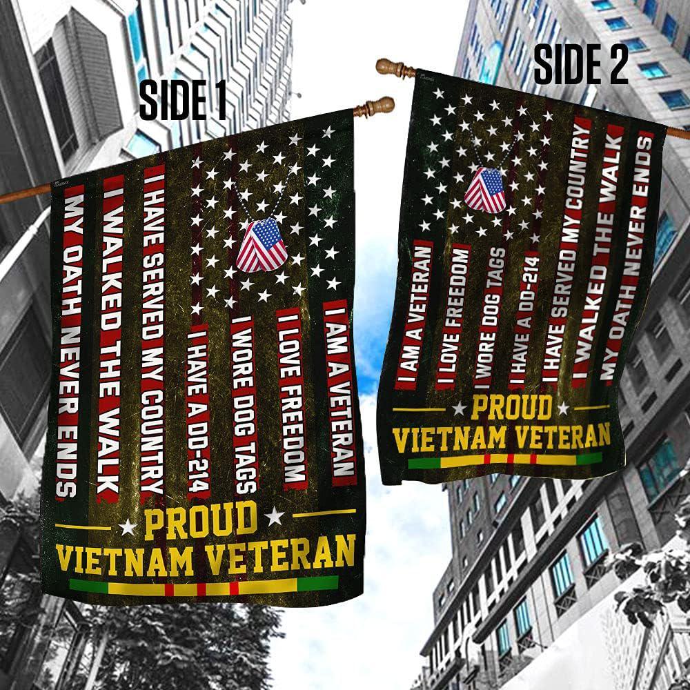 Veteran Flag, I Walked The Walk Flag, American Flag, Veteran Decoration Outdoor Flag