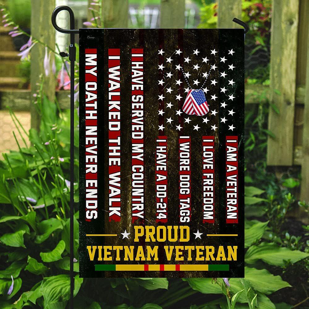 Veteran Flag, I Walked The Walk Flag, American Flag, Veteran Decoration Outdoor Flag