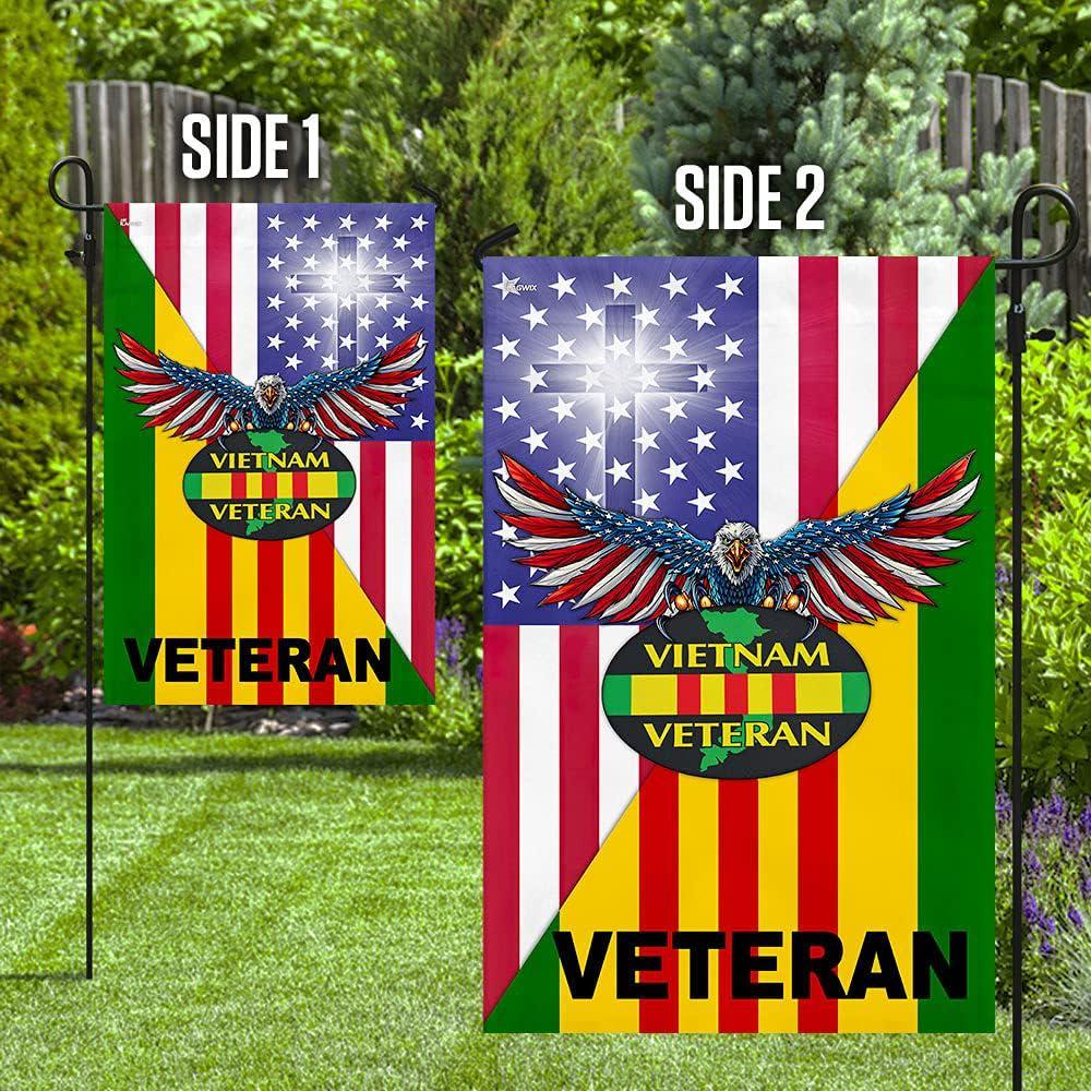 Veteran Flag, Jesus Cross American US Flag, American Flag, Veteran Decoration Outdoor Flag