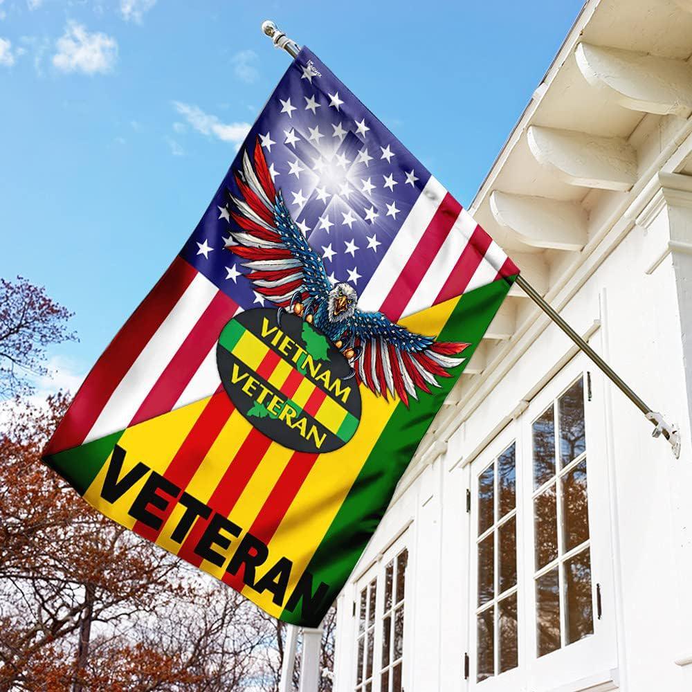 Veteran Flag, Jesus Cross American US Flag, American Flag, Veteran Decoration Outdoor Flag