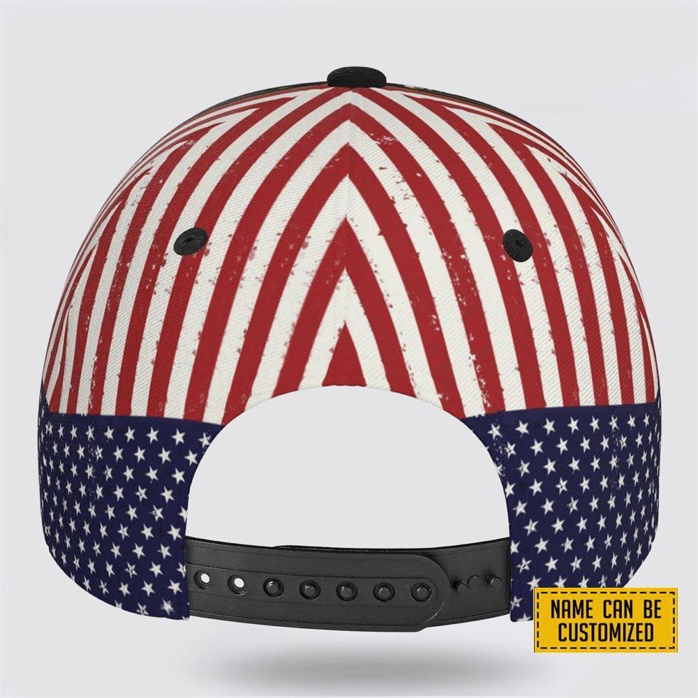 Veterans Baseball Caps Army American Picture, Personalized Name Veteran, Custom Army Cap, Gifts For Military Personnel