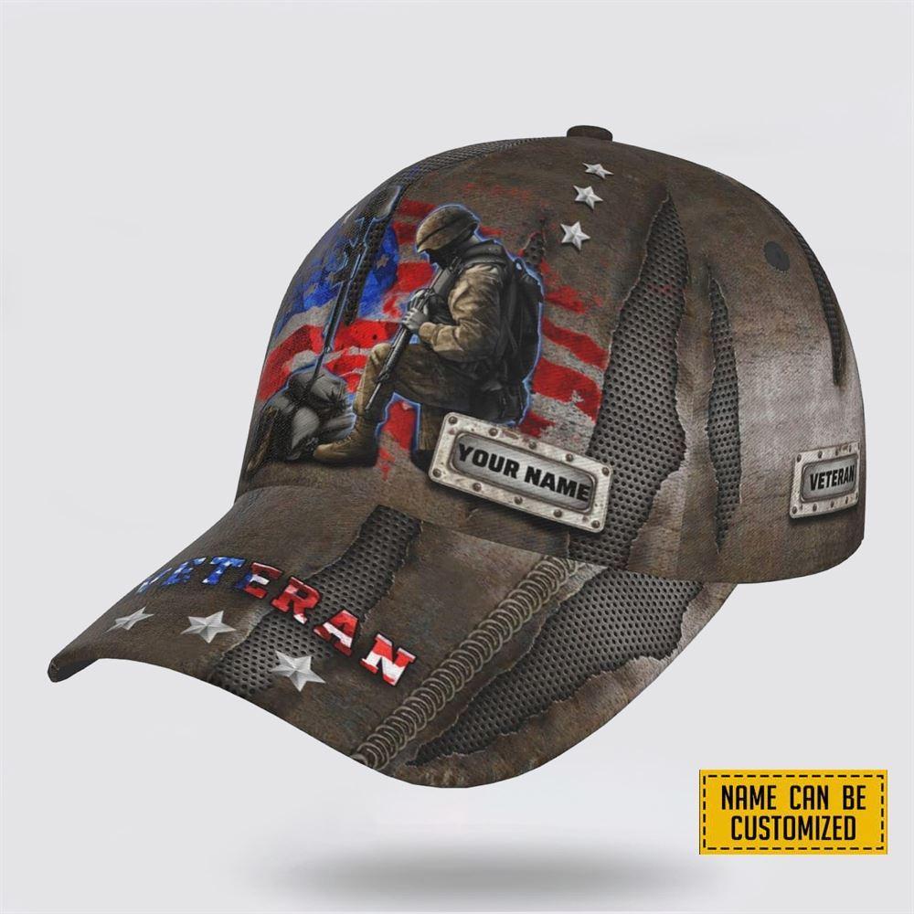 Veterans Baseball Caps Grateful To Teammates, Personalized Name Veteran, Custom Army Cap, Gifts For Military Personnel