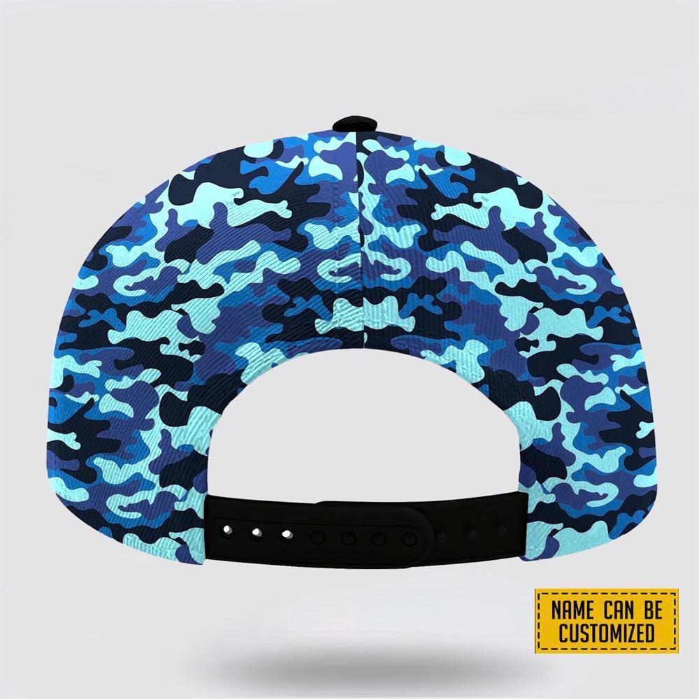 Veterans Baseball Caps US Coast Guard Camo Blue Classic, Personalized Name Veteran, Custom Army Cap, Gifts For Military Personnel