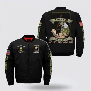 Army Bomber Jacket, Personalized Name Rank US&hellip;