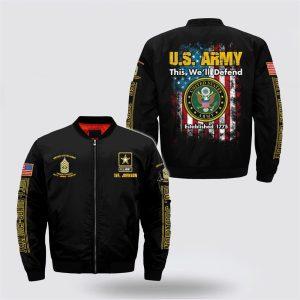 Army Bomber Jacket, Personalized Name Rank US&hellip;