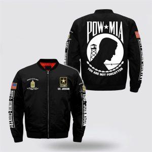 Army Bomber Jacket, Personalized Name Rank US&hellip;