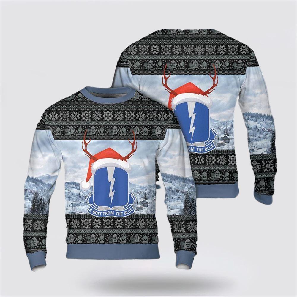 Army Sweater, US Army 550th Parachute Airborne Infantry Regiment Christmas Sweater