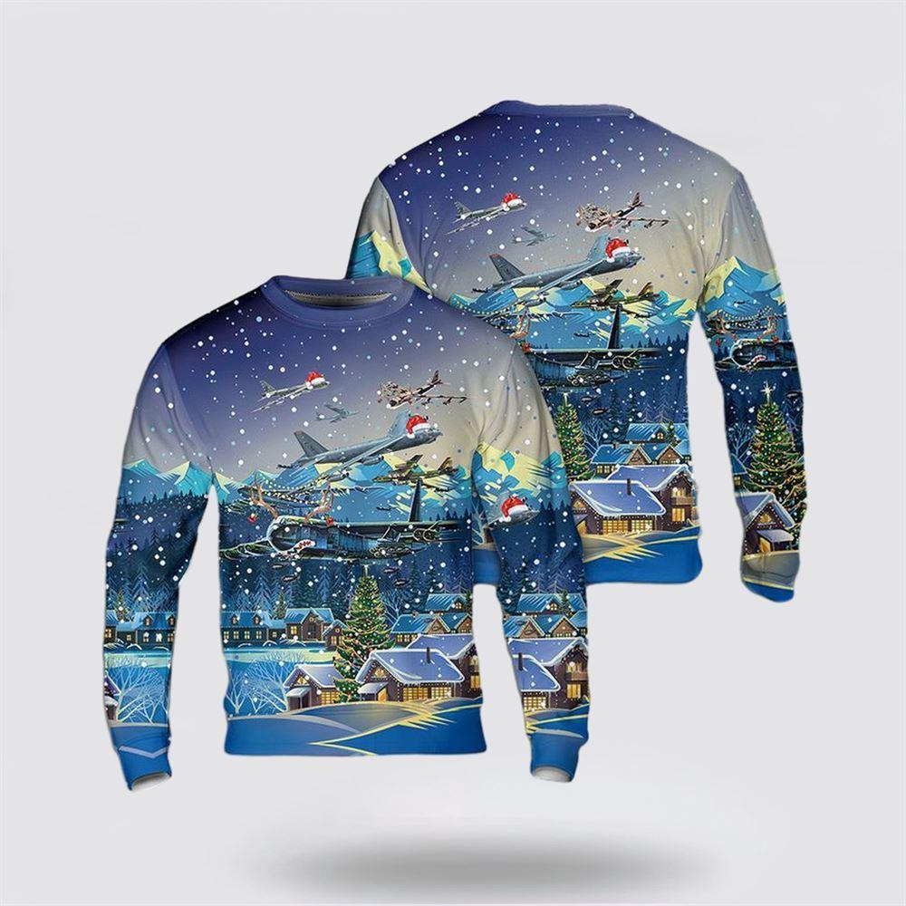 Army Sweater, US Army Boeing B 52 Stratofortress Christmas Sweater