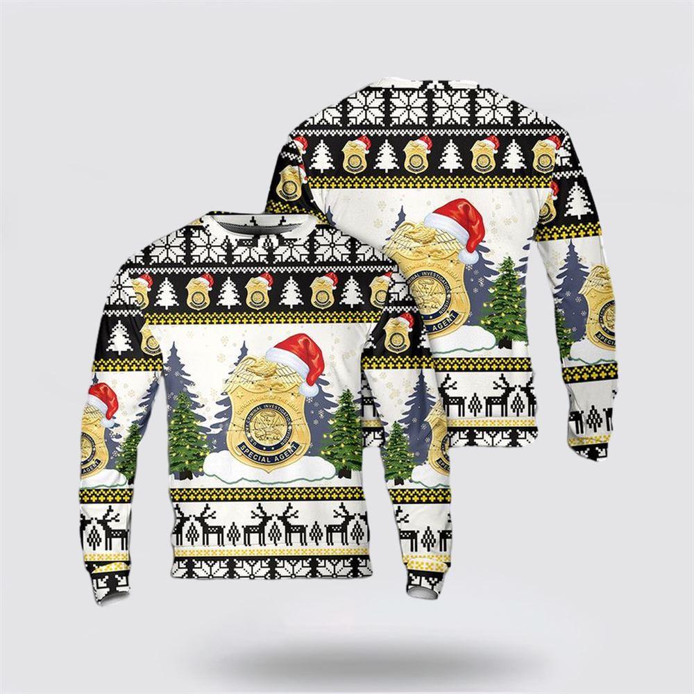 Army Sweater, US Army Criminal Investigation Division Christmas Sweater