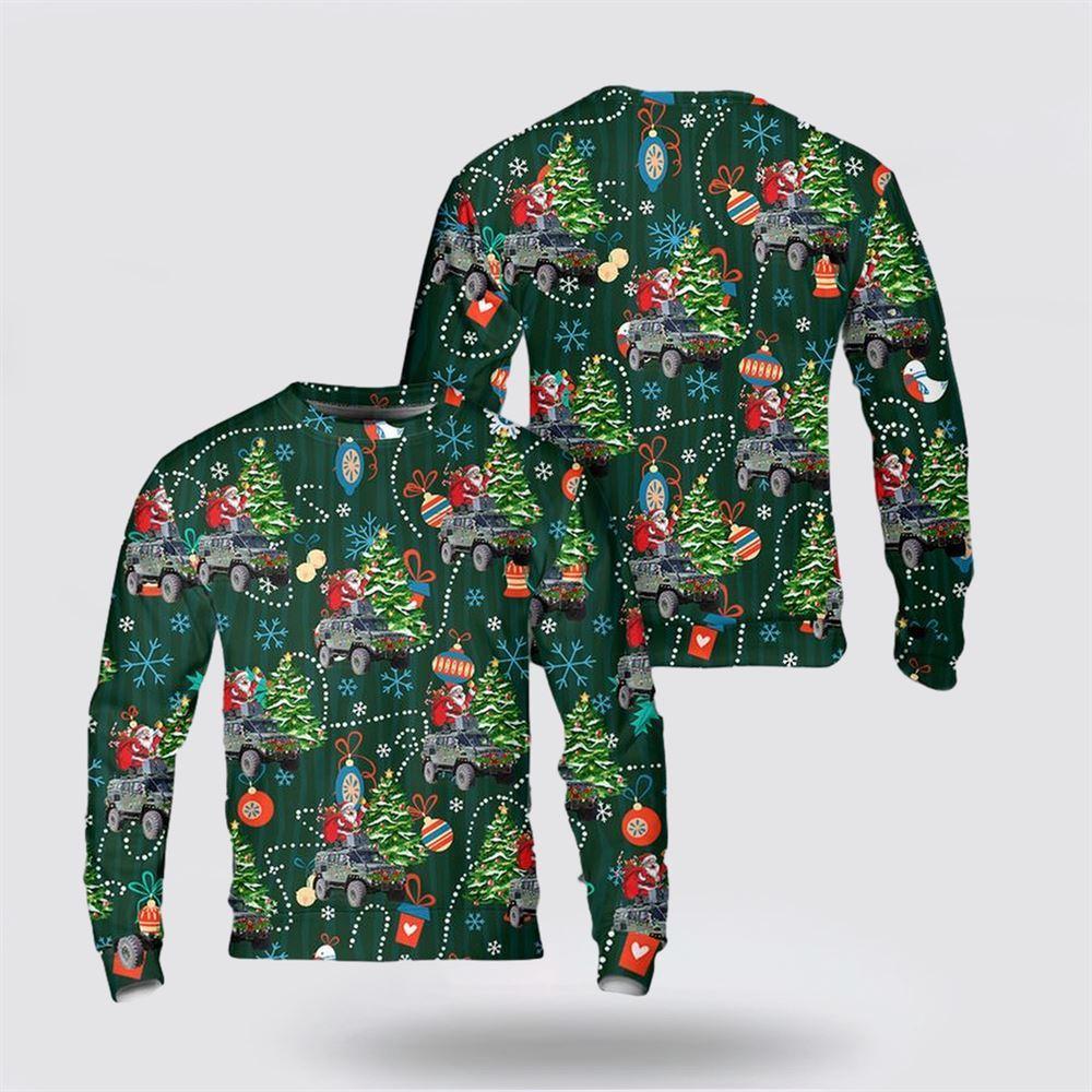 Army Sweater, US Army RG 32 Scout Terrangbil 16 Christmas Sweater