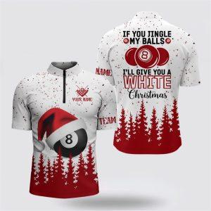 Billiard Jerseys, Custom Billiard Jerseys, Christmas Pine Tree Billiard Jerseys Shirt, Christmas Pool Balls