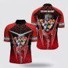 Billiard Jerseys, Custom Billiard Jerseys, Red Billiard Balls Scratch Fire Men Jerseys Shirt, Billiard Shirt Designs