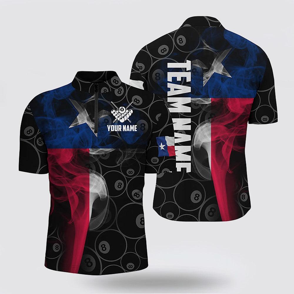 Billiard Jerseys, Custom Billiard Jerseys, Vintage Smoke Texas Flag Billiard Jerseys Shirts, Billiard Shirt Designs
