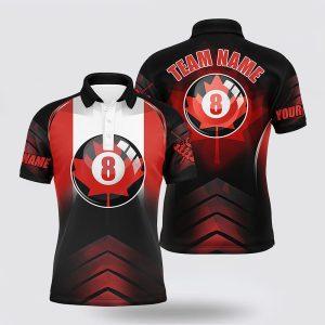 Billiard Polo Shirts, 8 Ball Canadian Flag&hellip;