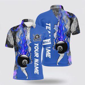 Billiard Polo Shirts, 8 Ball Fire Smoke&hellip;