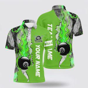 Billiard Polo Shirts, 8 Ball Fire Smoke&hellip;