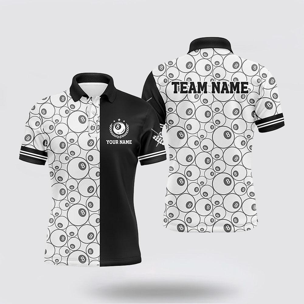 Billiard Polo Shirts, 8 Ball Pattern Billiard Polo Shirts 8 Ball Pool Billiards Jerseys, Billiard Shirt Designs