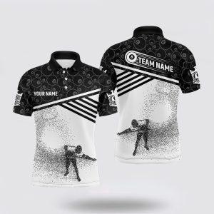 Billiard Polo Shirts, 8 Ball Pattern Billiard&hellip;